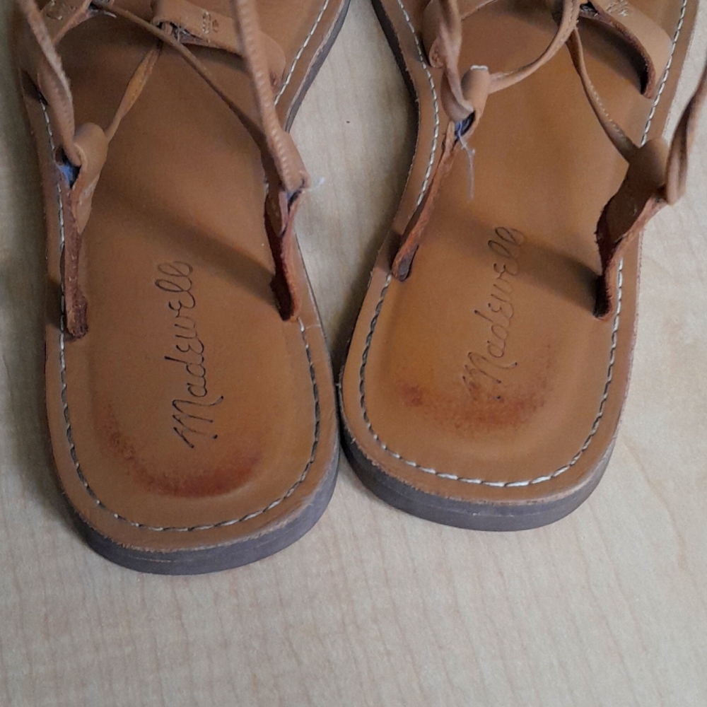 MADEWELL THE BOARDWALK Lace Up Leather Sandals Size 9.5 - Picture 16 of 16
